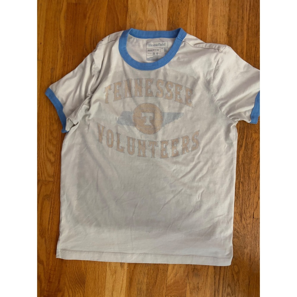 Homefield Tennessee Volunteers Ringer Tee Mens Medium White Blue Vintage Style